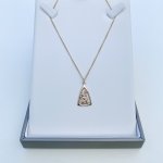 9ct. Gold St. Christopher Triangular Pendant on Chain.  NEW STOCK.