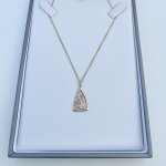 9ct. Gold St. Christopher Triangular Pendant on Chain.  NEW STOCK.