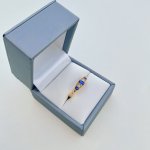 18ct. Gold Sapphire &amp; Diamond Ring. NEW STOCK.