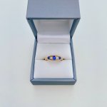 18ct. Gold Sapphire &amp; Diamond Ring. NEW STOCK.