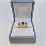 18ct. gold Sapphire &amp; Diamond Ring. NEW STOCK.