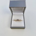 9ct. Gold Scalloped Half Eternity Ring with Diamonds. NEW STOCK.