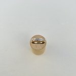 9ct. Gold Scalloped Half Eternity Ring with Diamonds. NEW STOCK.