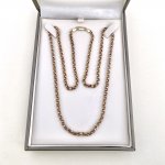 9ct. Yellow Gold Long Belcher Link Chain. 63 cms.= 24¾&quot; NEW STOCK.