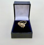 Hallmarked 9ct. Gold Panther Ring with Sapphires.