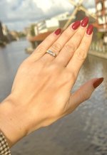 18ct. Gold &amp; Platinum 3-Stone Diamond Ring. 