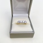 18ct. &amp; Platinum 4-stone Diamond Ring. NEW IN STOCK.