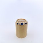 Hallmarked 18ct. Sapphire &amp; Diamond Ring. NEW IN STOCK.