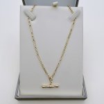 Hallmarked 9ct. Gold Chain with T-Bar.  NEW STOCK. SOLD.