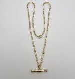 Hallmarked 9ct. Gold Chain with T-Bar.  NEW STOCK. SOLD.
