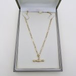 Hallmarked 9ct. Gold Chain with T-Bar.  NEW STOCK. SOLD.