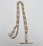 9ct. Gold T-Bar Figaro Chain. NEW STOCK.