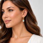 Hallmarked 9ct. Gold Opal Earrings.
