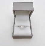 18ct. White Gold Diamond Ring set with Round &amp; Baguette Diamonds. NEW STOCK. 