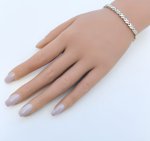 Hallmarked 9ct. Yellow &amp; White Gold &#039;X&#039; Design Bracelet.  NEW STOCK.