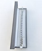 Sterling Silver Curb Link (Cuban Link) Chain Bracelet. NEW STOCK.