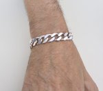 Sterling Silver Curb Link (Cuban Link) Chain Bracelet. NEW STOCK.