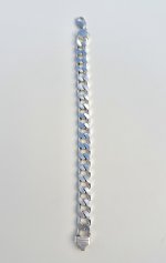 Sterling Silver Curb Link (Cuban Link) Chain Bracelet. NEW STOCK.