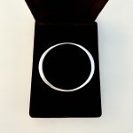 Sterling Silver Solid Oval Cuff Bangle.  NEW STOCK.