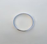 Sterling Silver Solid Oval Cuff Bangle.  NEW STOCK.
