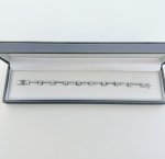 Silver Bracelet With Sparkling Floral Motifs. NEW STOCK.