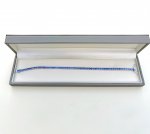 Silver Tennis Bracelet with Purple Gems. NEW STOCK.