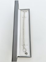 Silver Link Bracelet with Heart Charm. NEW STOCK.