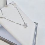 9ct. White Gold Diamond Double-Heart Pendant. NEW STOCK.