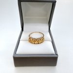 10ct. Gold 5-Stone Citrine Ring. NEW STOCK.