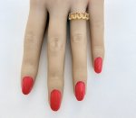 10ct. Gold 5-Stone Citrine Ring. NEW STOCK.