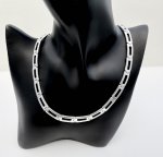 Silver Flat Link Neck Chain - Roman design. NEW STOCK.