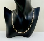 9ct. Yellow Gold Figaro Chain Necklace 20" NEW STOCK.