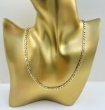 9ct. Yellow Gold Figaro Chain Necklace 20" NEW STOCK.