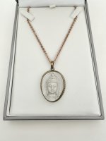 Buddha Head Pendant - Brass setting. NEW IN STOCK.
