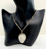 Buddha Head Pendant - Brass setting. NEW IN STOCK.