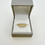 9ct. Gold 5-Stone Yellow Sapphire &amp; Diamond Ring. NEW STOCK.