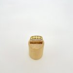 9ct. Gold 5-Stone Yellow Sapphire &amp; Diamond Ring. NEW STOCK.