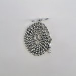 Antique Silver Double Albert Chain with T-Bar. NEW STOCK.