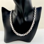 Contemporary Silver Chunky Chain. 19½ NEW STOCK.