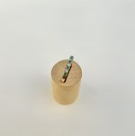 Hallmarked 9ct. Gold Emerald &amp; Diamond Half Eternity Ring. NEW STOCK.