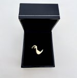 9ct. Gold Ring - Contemporary Abstract Design. JUST IN.