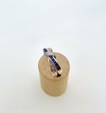 9ct. Yellow Gold Sapphire &amp; Diamond Double Band Ring. NEW STOCK.