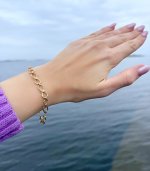 9ct. Gold Figure-of-Eight Eternity Bracelet. NEW STOCK.