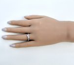 9ct. White Gold Diamond Half Eternity Ring / Design Detail to Centre. NEW STOCK.