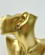 9ct. Yellow Gold Square Hoop Earrings. NEW STOCK. 