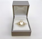 Hallmarked 9ct. Yellow Gold Claddagh Ring.