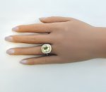 18ct. Yellow Gold Lemon Quartz &amp; Diamond Set Ring. NEW STOCK.