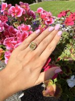 18ct. Yellow Gold Lemon Quartz &amp; Diamond Set Ring. NEW STOCK.