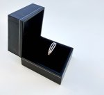 9ct. White Gold Three-Row Half Eternity Ring. NEW STOCK.