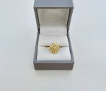 9ct. Yellow Gold Citrine Floral Ring. NEW STOCK.